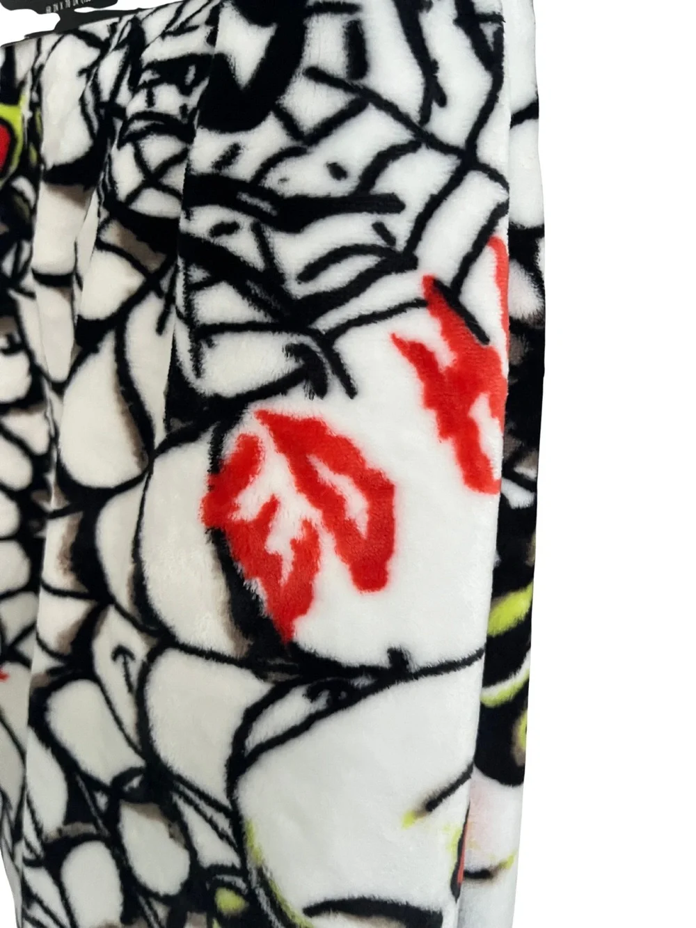 Ed Hardy Oversized Plush Throw Blanket Spiderweb Skull Tattoo Print